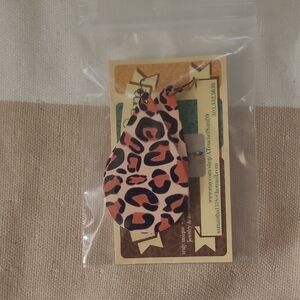 Leopard Print Teardrop Earrings